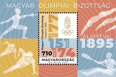 2020.  125 éves a Magyar Olimpiai Bizottság  - Bélyegblokk