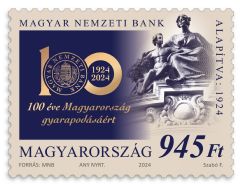 2024. 100 éves a Magyar Nemzeti Bank  - Bélyeg