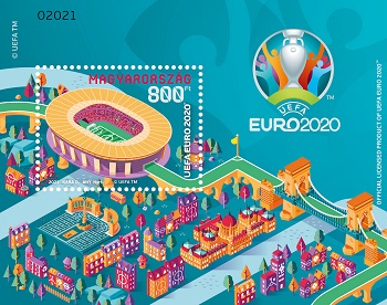 2021. UEFA EURO 2020™ Labdarúgó Európa Bajnokság- Bélyegblokk