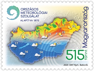 2020.  150 éves az Országos Meteorológiai Szolgálat - Bélyeg