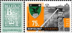 2025. 75.Bányásznap - Tatabánya - szelvényes bélyeg 2025. 75.Bányásznap - Tatabánya - szelvényes bélyeg