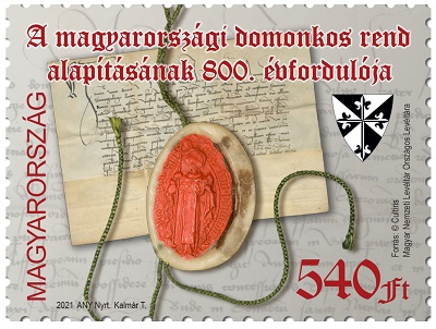 2021. A magyaroroszági domonkos rend alapításának 800. évfordulója - Bélyeg