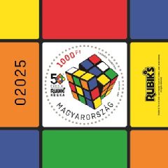 2025.  A Rubik-kocka® szabadalom benyújtásának 50. évfordulója - Bélyegblokk