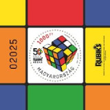 2025.  A Rubik-kocka® szabadalom benyújtásának 50. évfordulója - Bélyegblokk