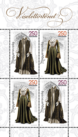 Viselettörténet I bélyeg. -  History of clothing I. stamp